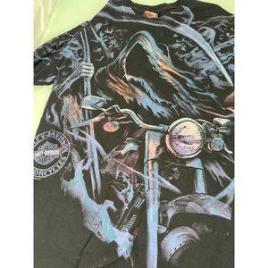 Harley Davidson Grim Reaper Men T Shirt Perrysburg Ohio Short Sleeve Large L